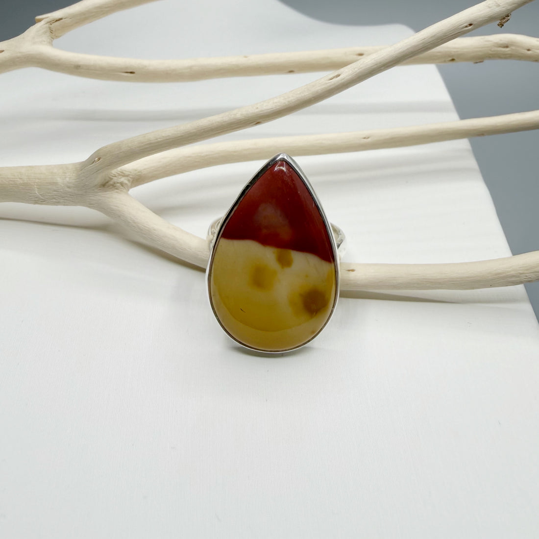 Anello Mookaite e Argento 925