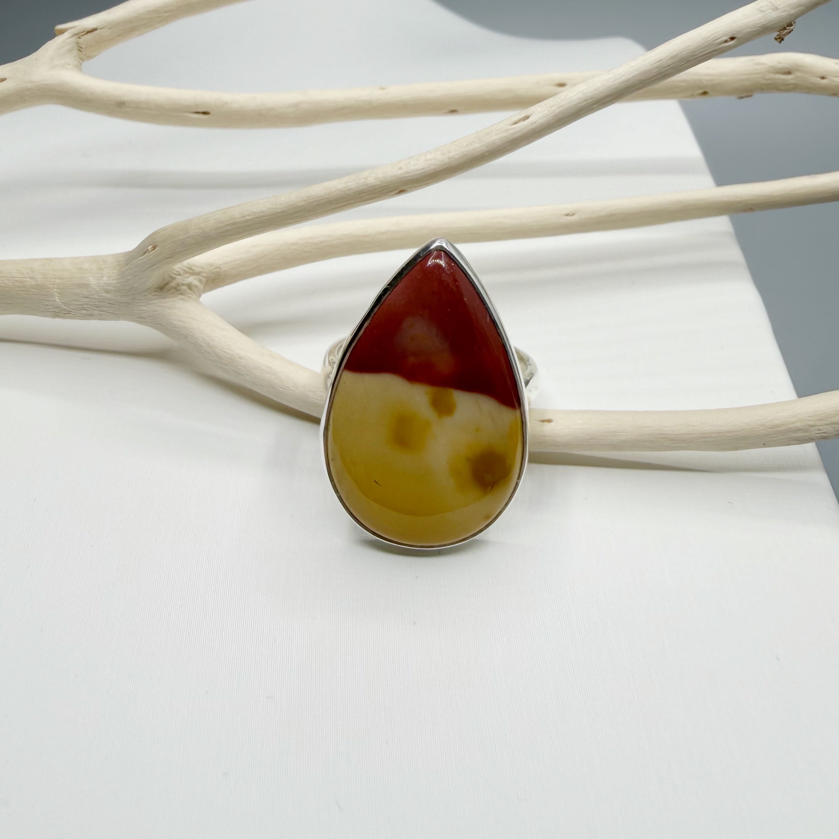 Anello Mookaite e Argento 925