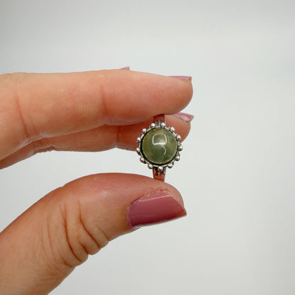 Anello Sfera Prehnite - Argento 925