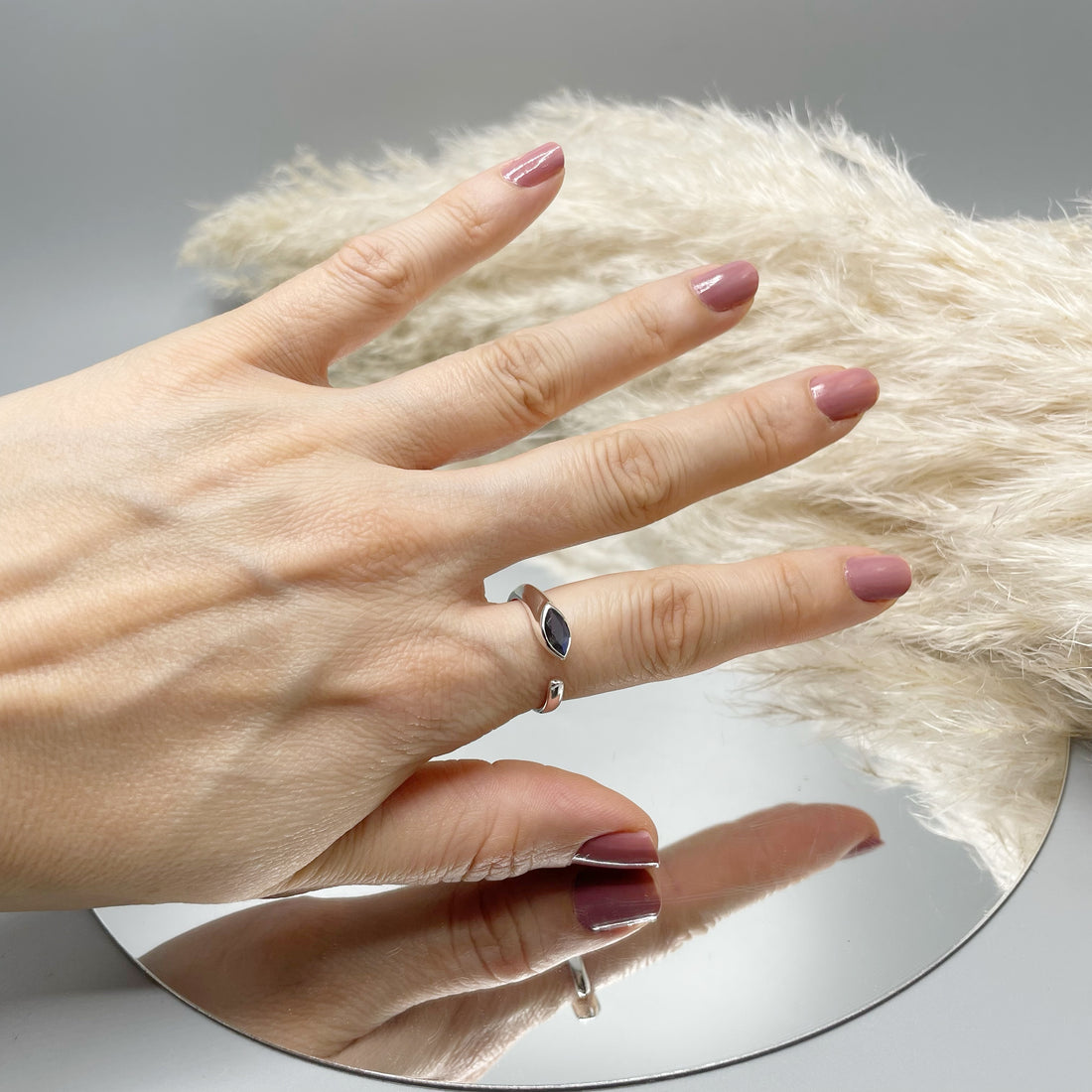 Anello Goccia Labradorite - Argento 925