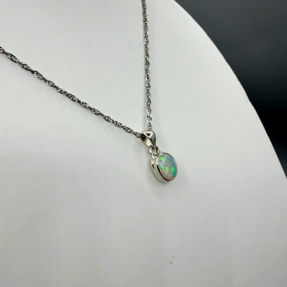 Ciondolo Opale Etiope Sfaccettato Ovale - Argento 925