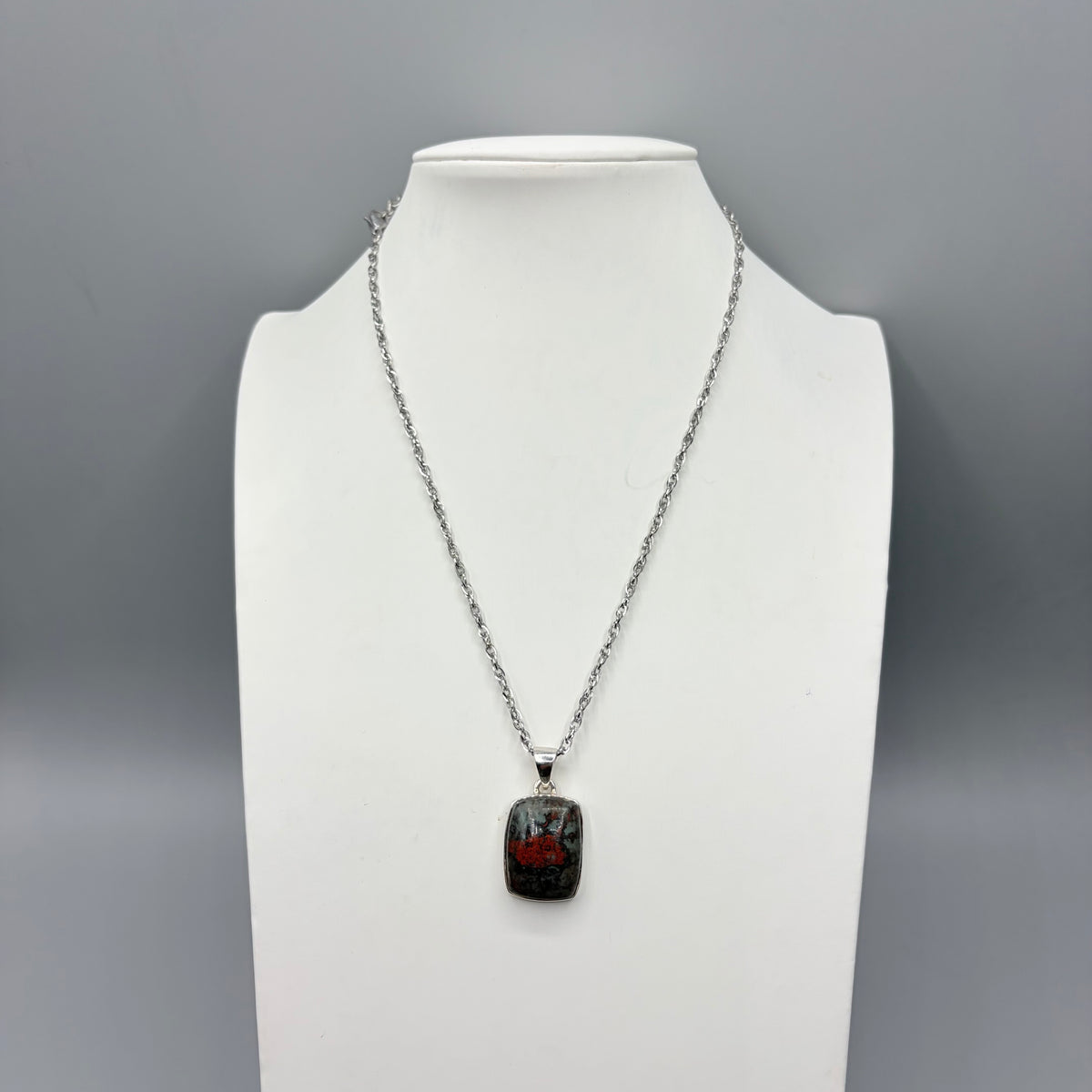Ciondolo Cuprite e Argento 925 - Retangolare