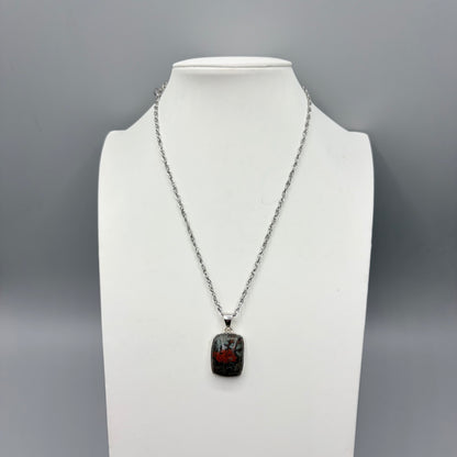 Ciondolo Cuprite e Argento 925 - Retangolare