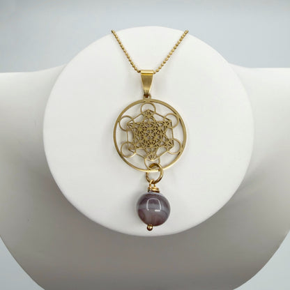 Collana Occhio di Shiva e Cubo di Metatron - GOLD