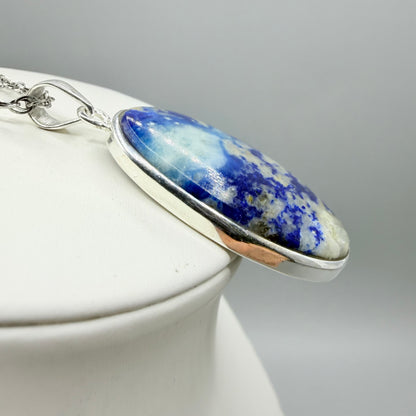Ciondolo Afghanite e Argento 925 - Ovale