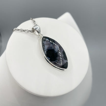 Ciondolo Merlinite a Goccia - Argento 925