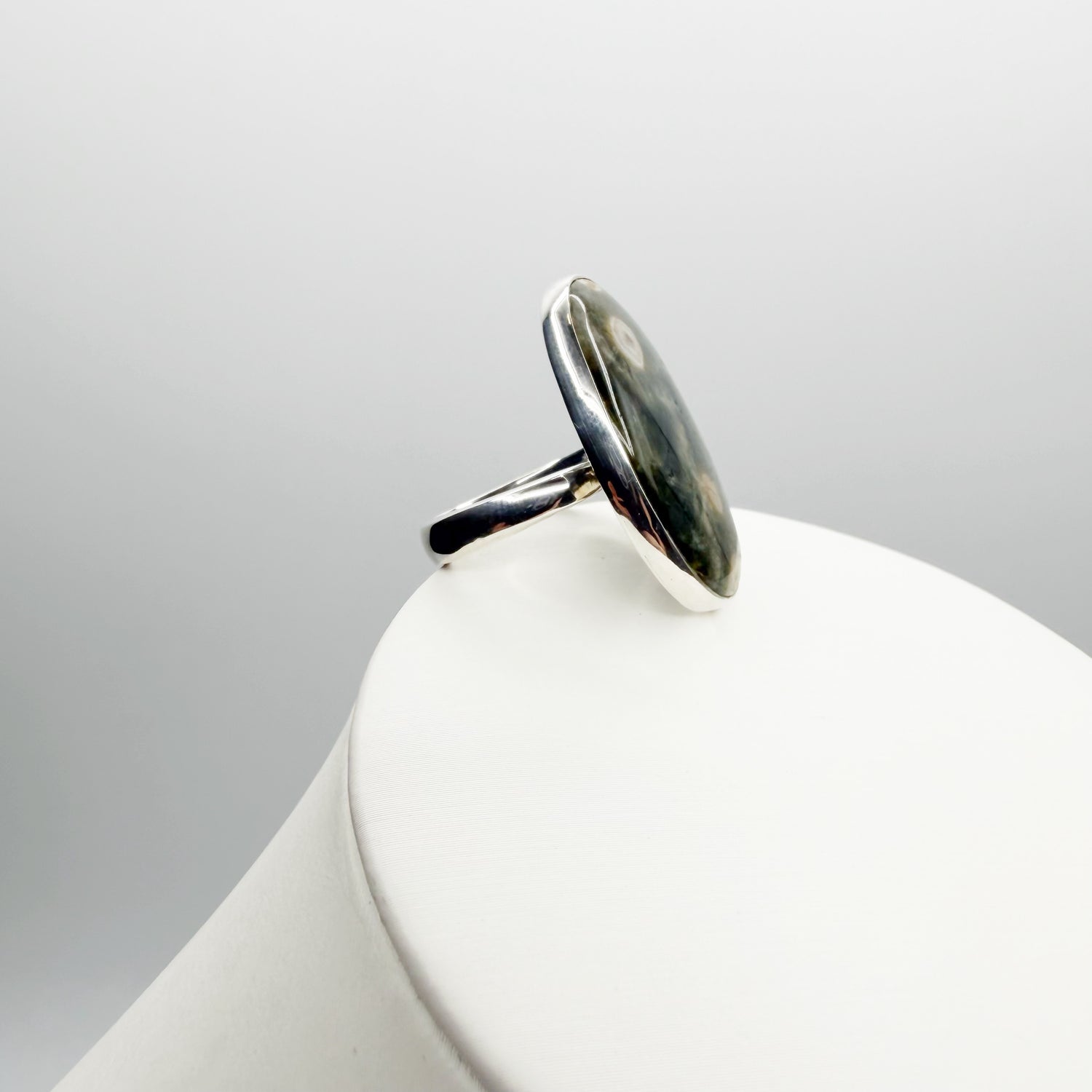 Anello Diaspro Oceano Argento 925 - Ovale