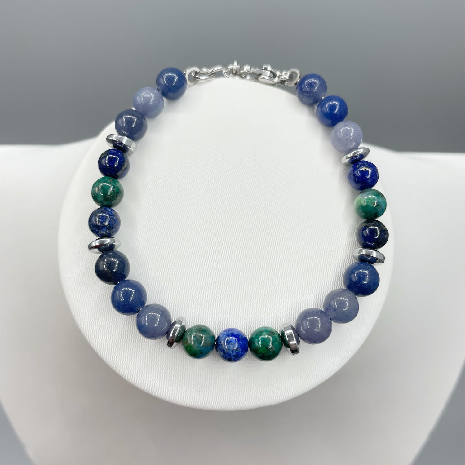 Bracciale Carpe Diem - Dumortierite, Crisocolla, Ematite - LIMITED EDITION