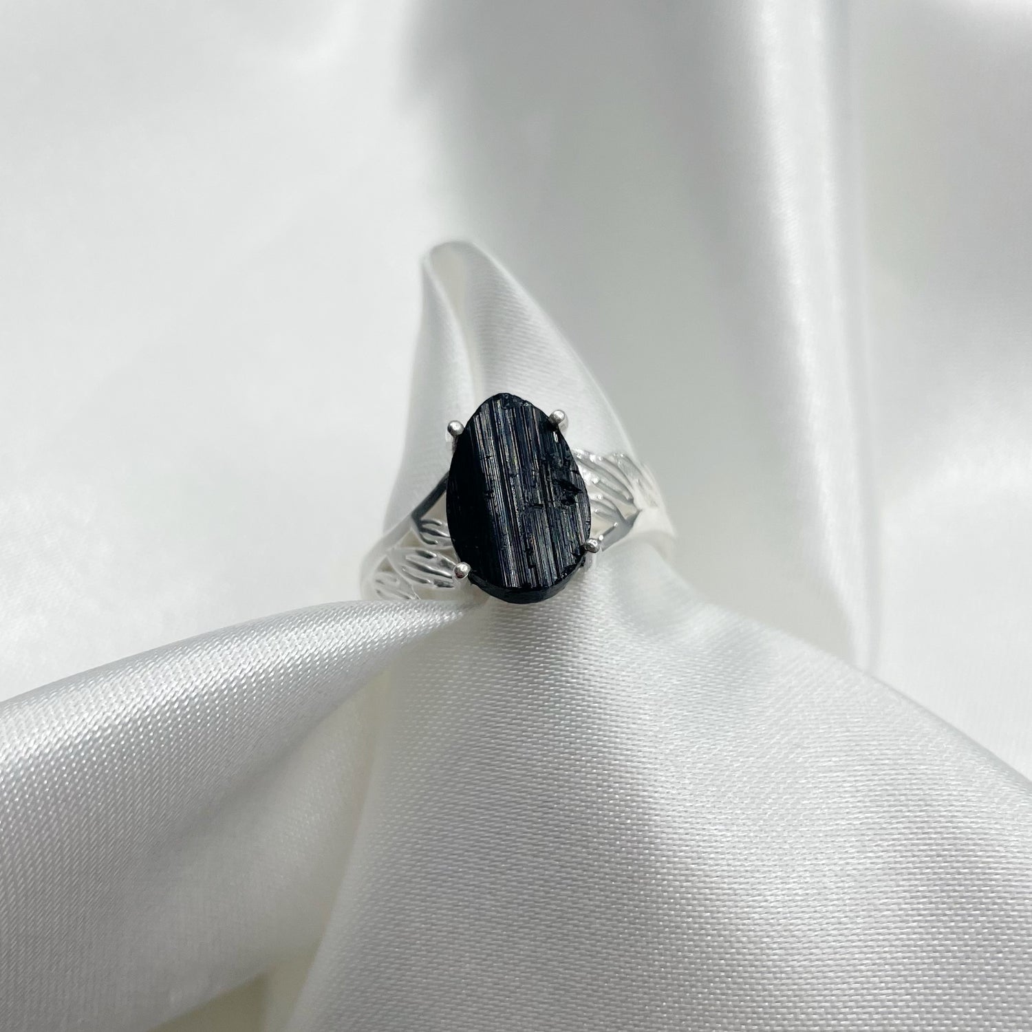 Anello Tormalina Grezza - Argento 925