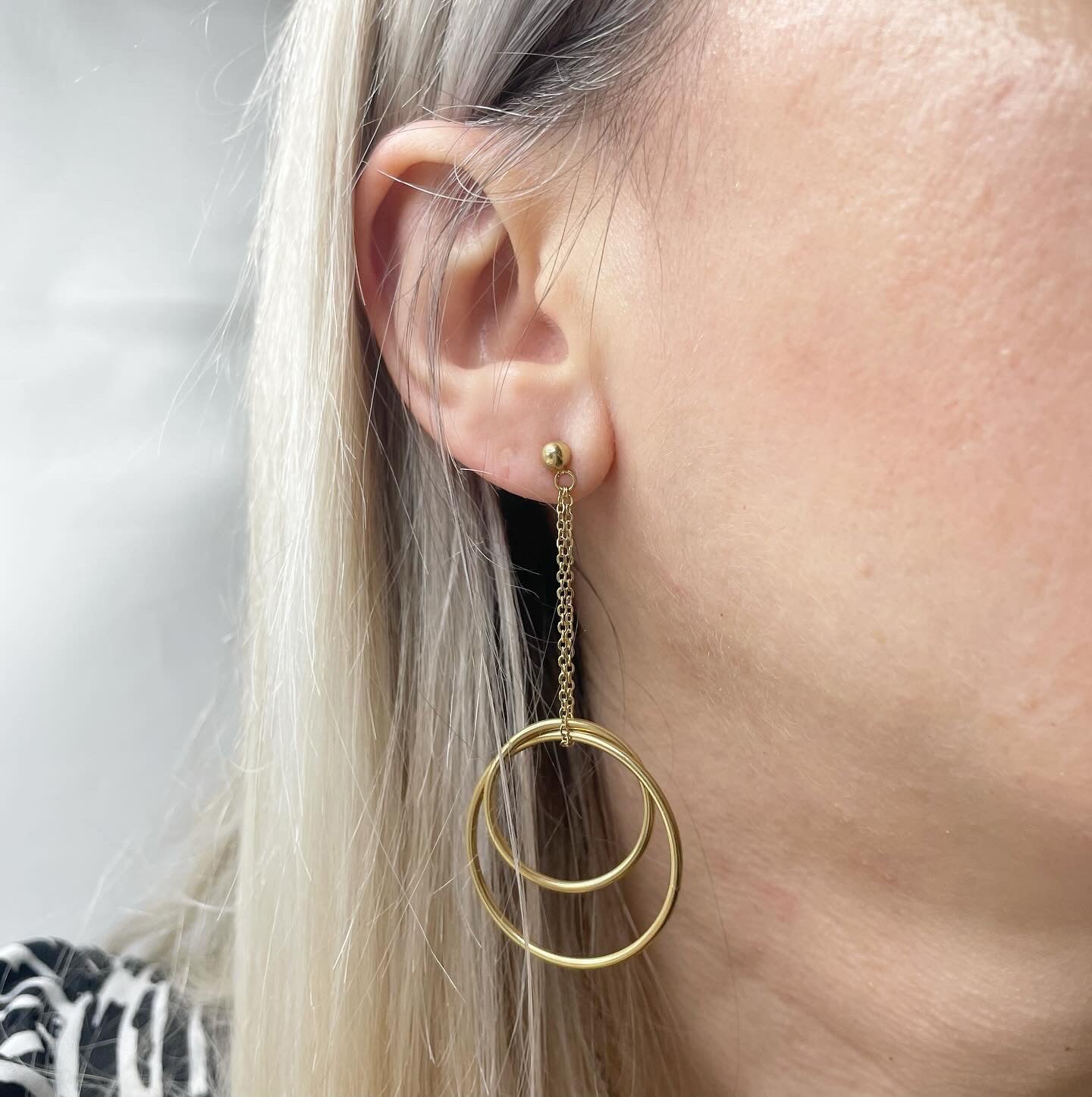 Orecchini Double Dream  - Acciaio inossidabile Gold