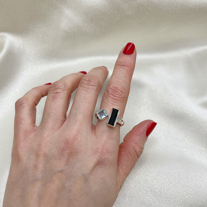 Anello Tormalina e Topazio - Argento 925