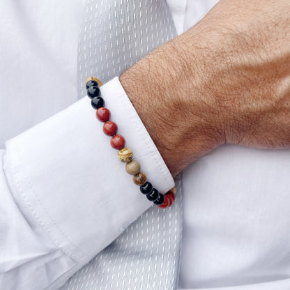 Bracciale Vittoria e Successo - Diaspro, Paesina, Onice