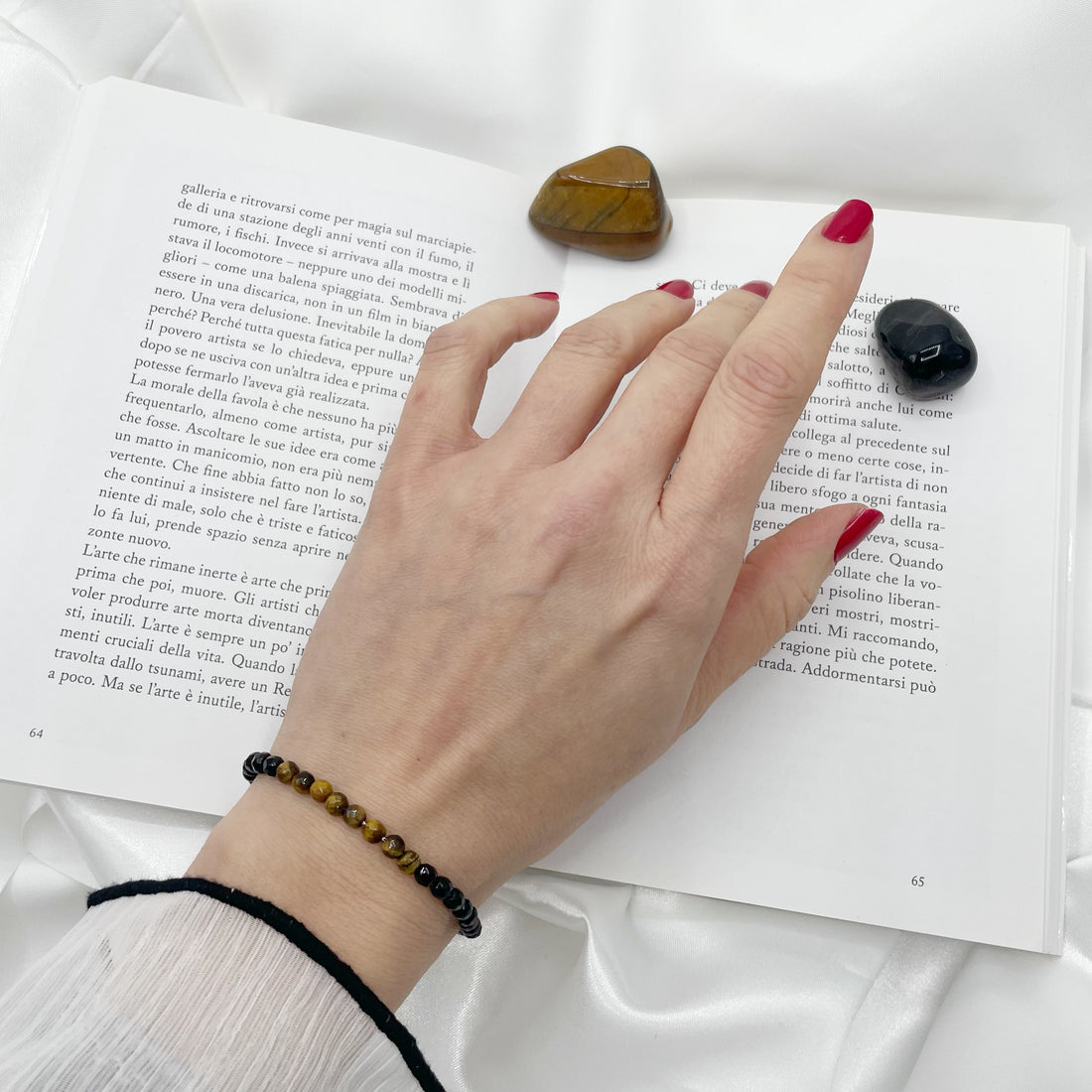 Bracciale Powerful - Occhio di Tigre, Onice e Tormalina