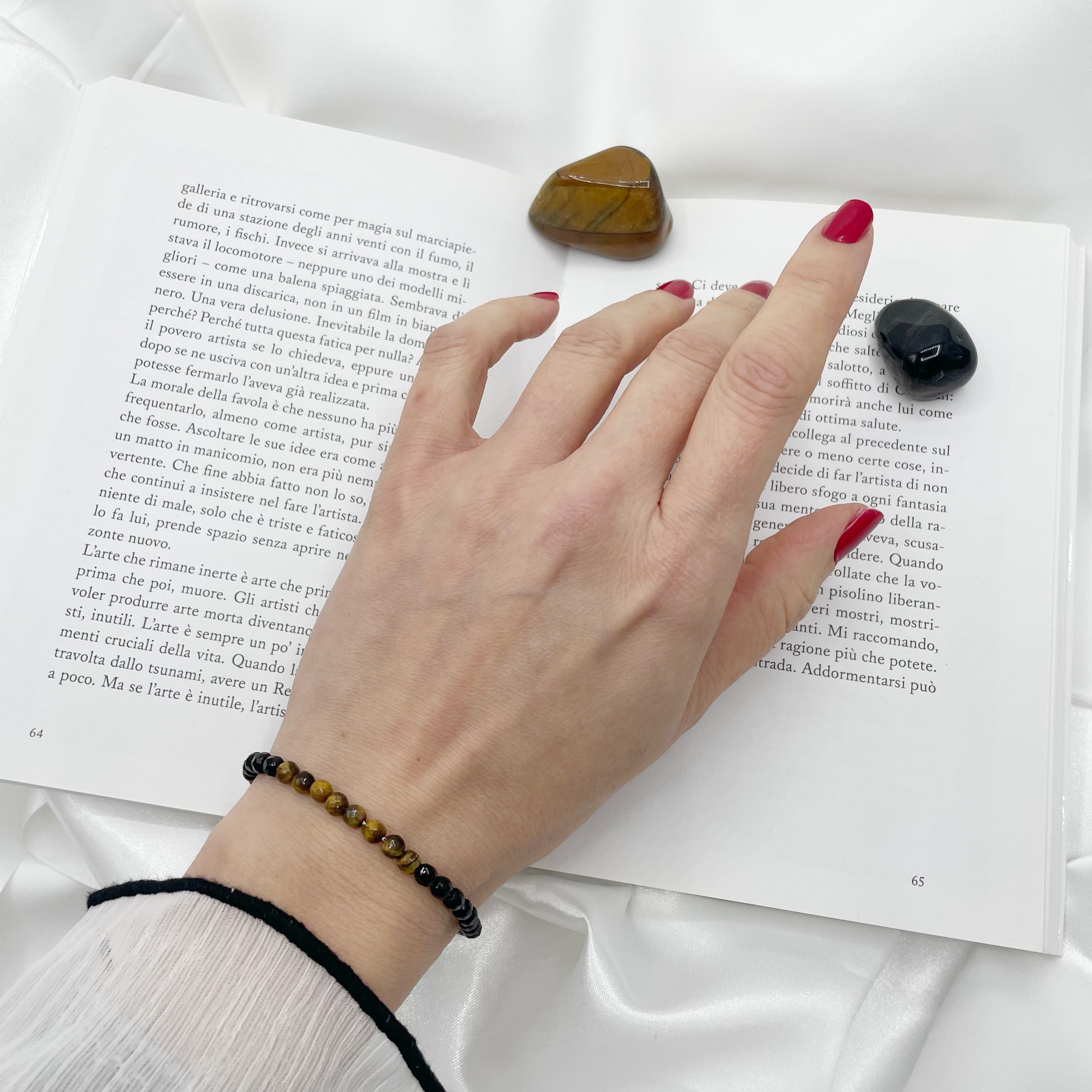 Bracciale Powerful - Occhio di Tigre, Onice e Tormalina