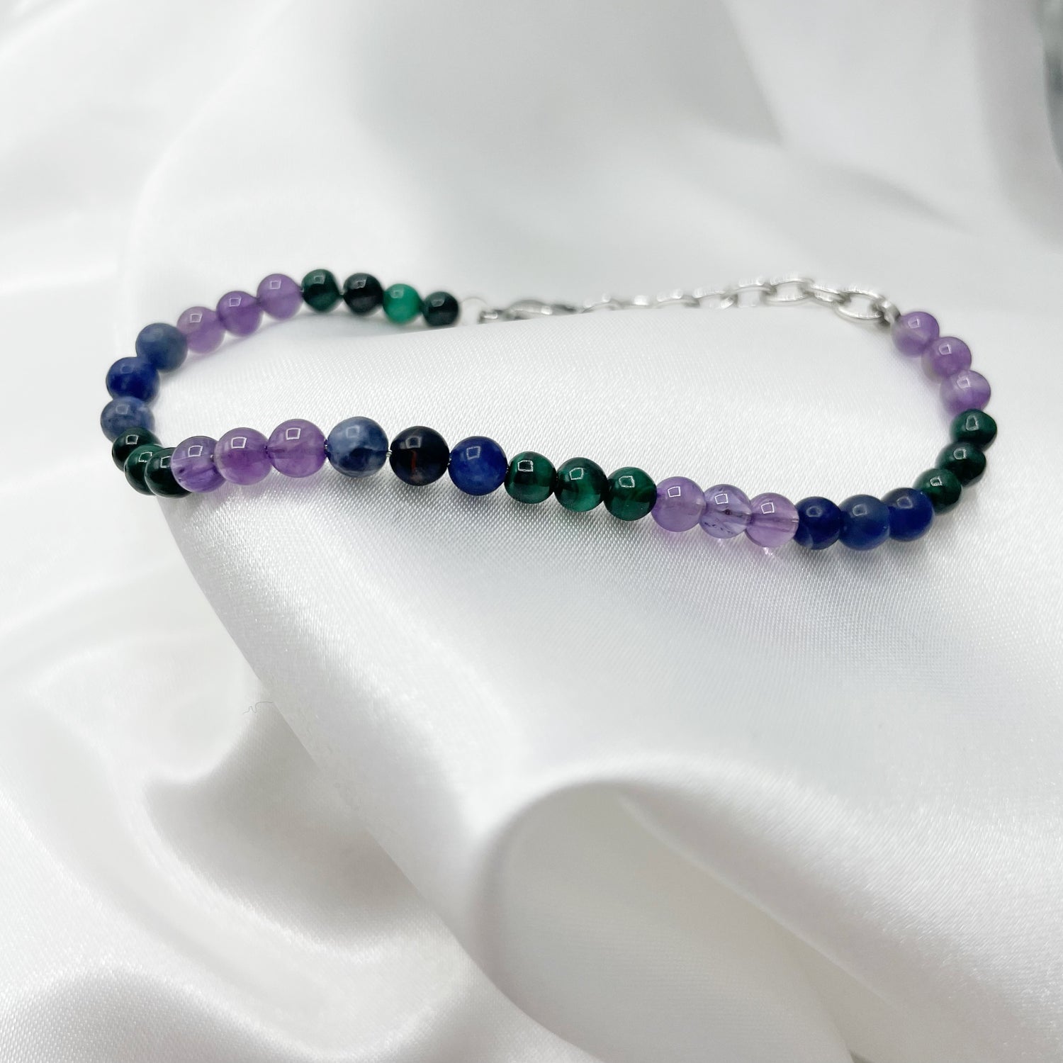 Bracciale Sagittario - Ametista, Malachite, Sodalite