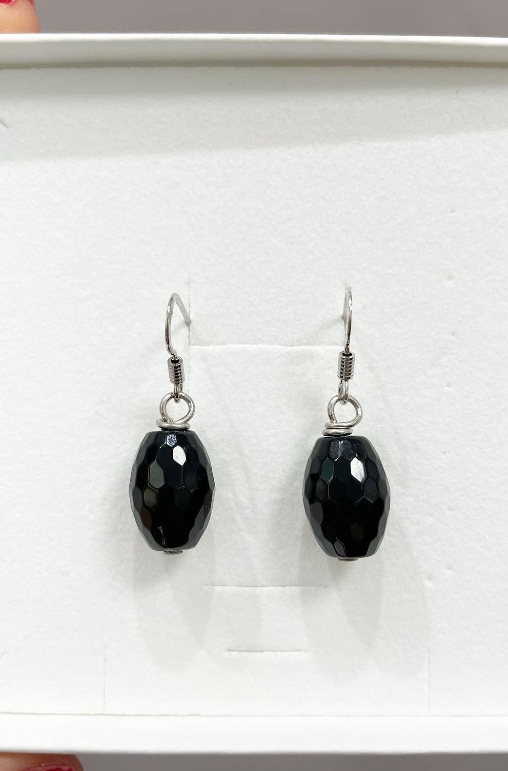 Orecchini Total Black - Onice sfaccettata