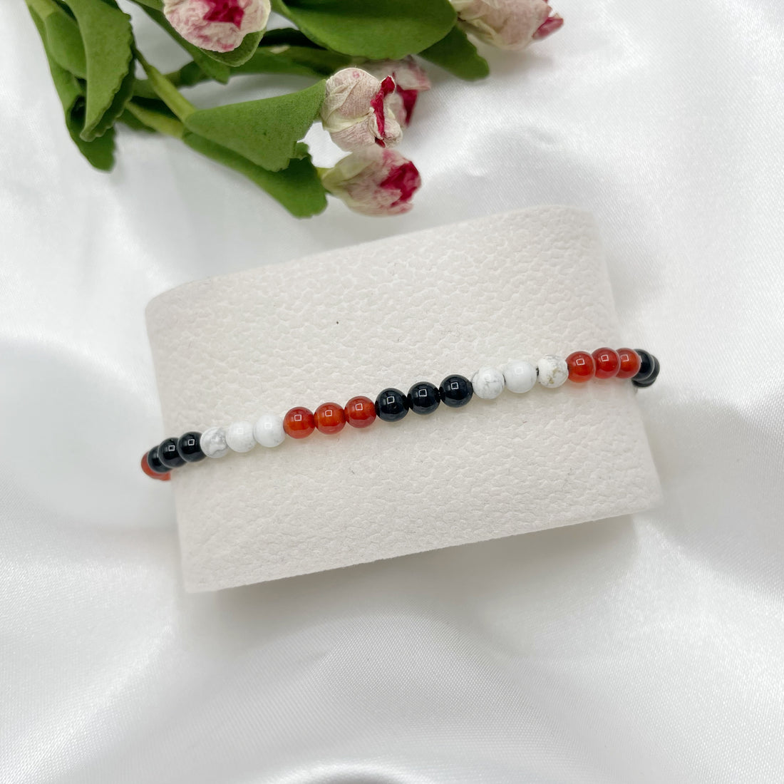 Bracciale Scorpione - Tormalina, Corniola, Howlite