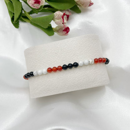 Bracciale Scorpione - Tormalina, Corniola, Howlite