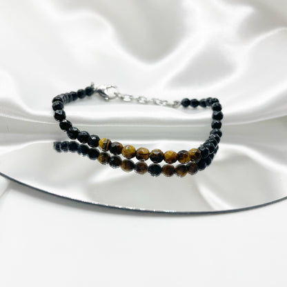 Bracciale Powerful - Occhio di Tigre, Onice e Tormalina