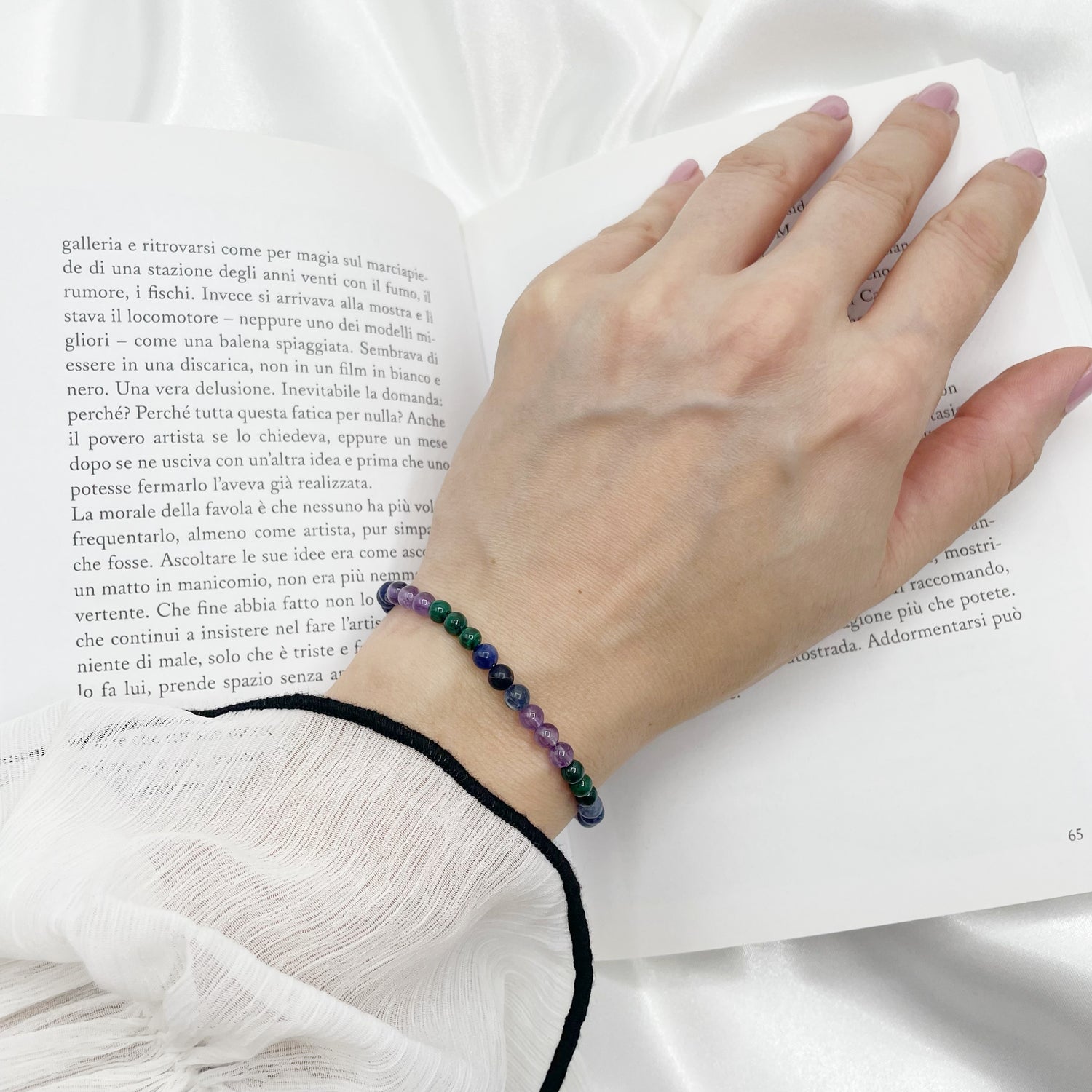 Bracciale Sagittario - Ametista, Malachite, Sodalite