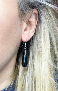 Orecchini Black Drop - Tormalina sfaccettata