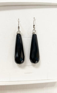Orecchini Black Drop - Tormalina sfaccettata