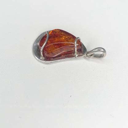 Ciondolo Ambra e Argento 925 (senza catena)