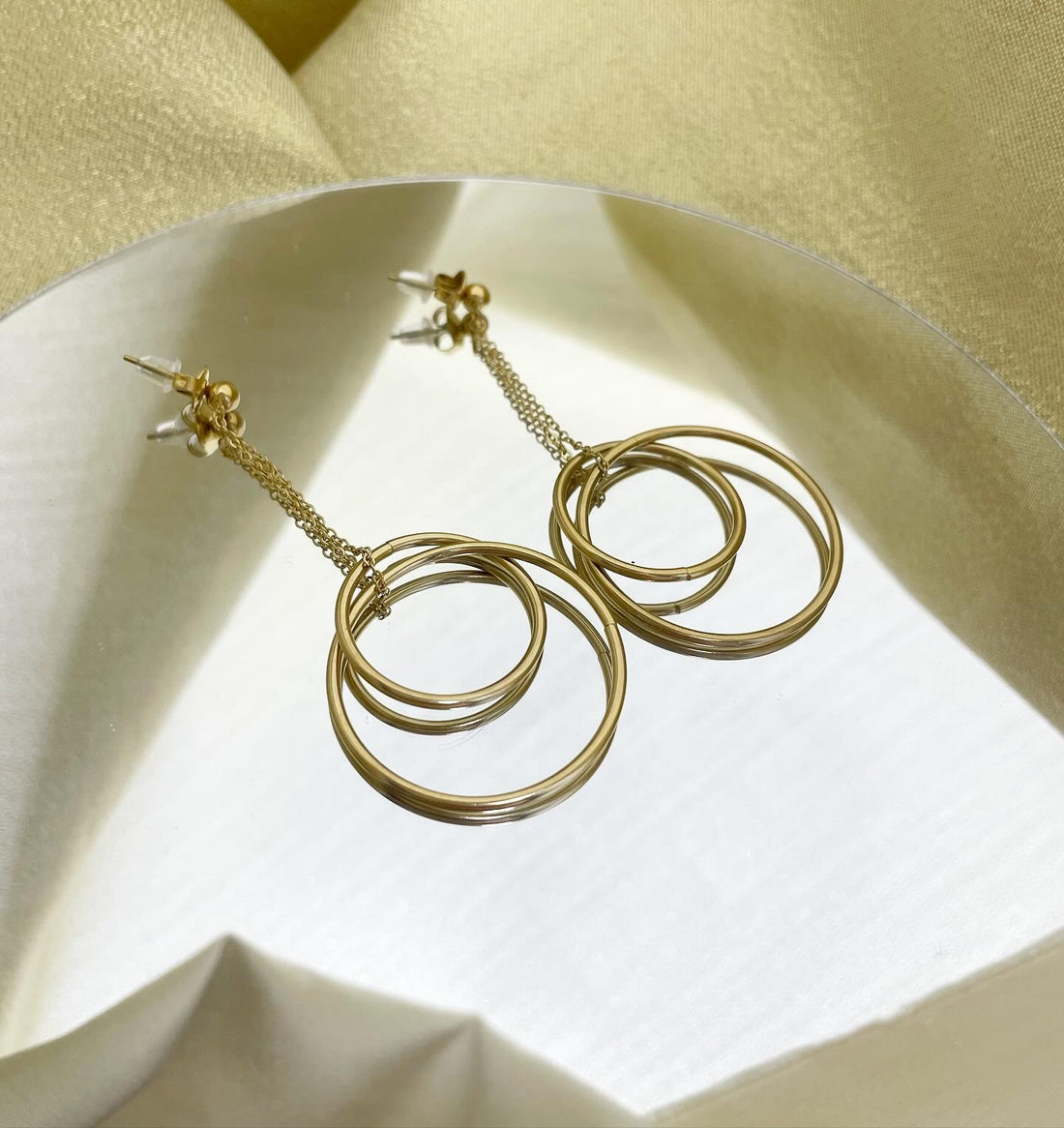 Orecchini Double Dream  - Acciaio inossidabile Gold