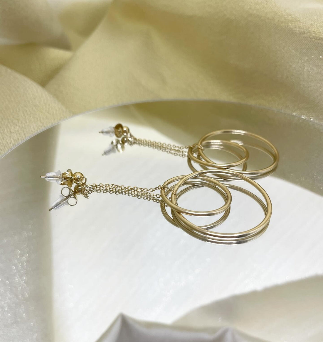 Orecchini Double Dream  - Acciaio inossidabile Gold