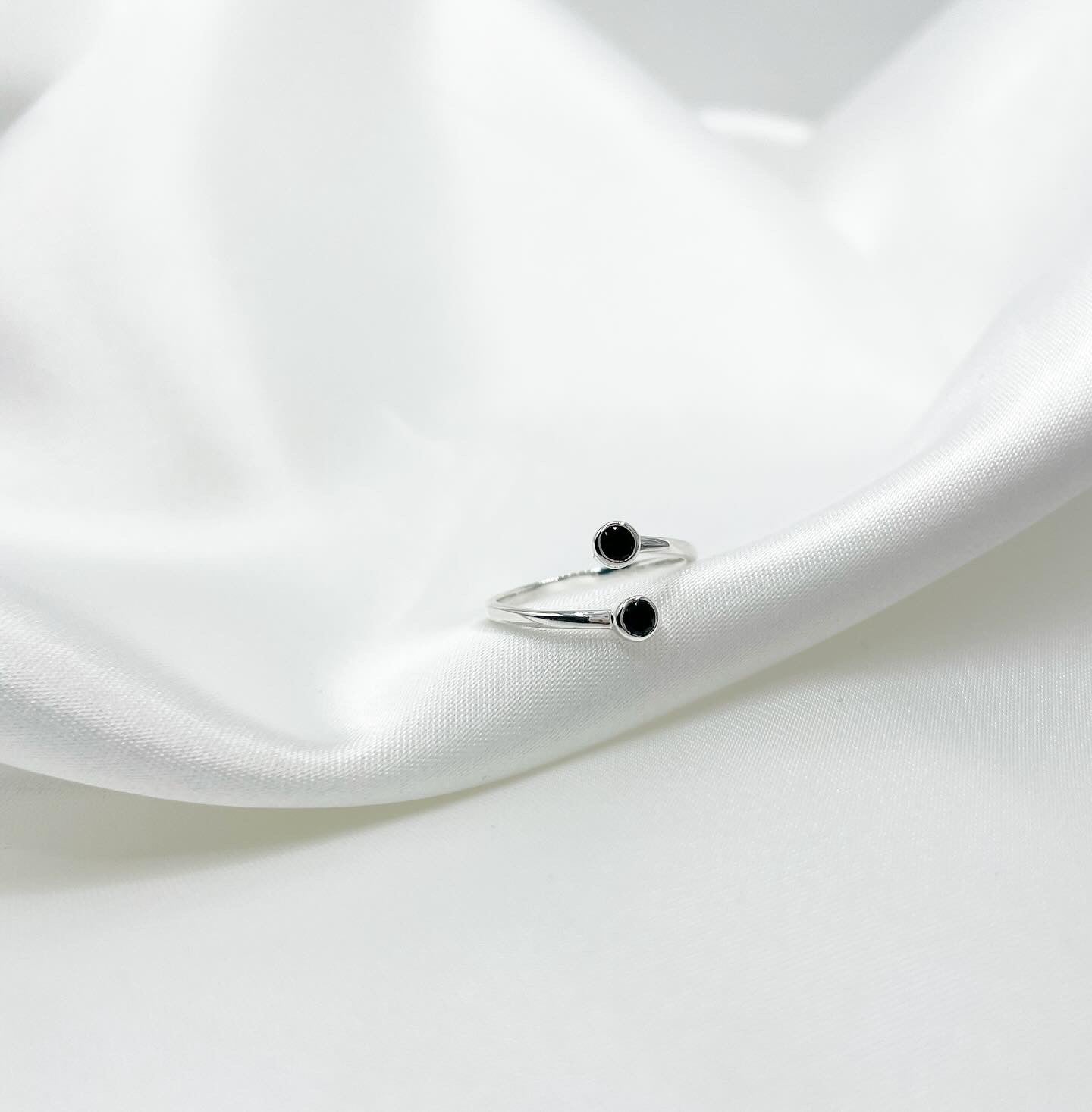 Anello Gemini - Tormalina nera e Argento 925