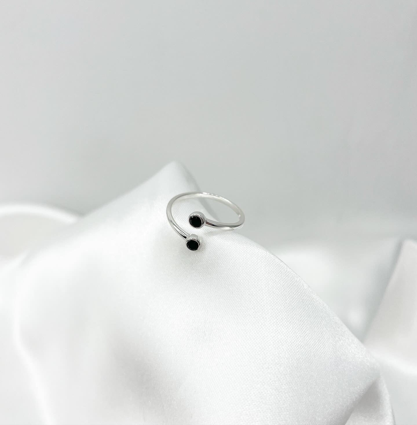 Anello Gemini - Tormalina nera e Argento 925