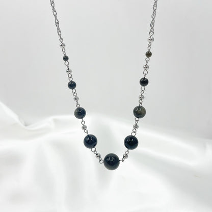 Collana Ossidiana Dorata