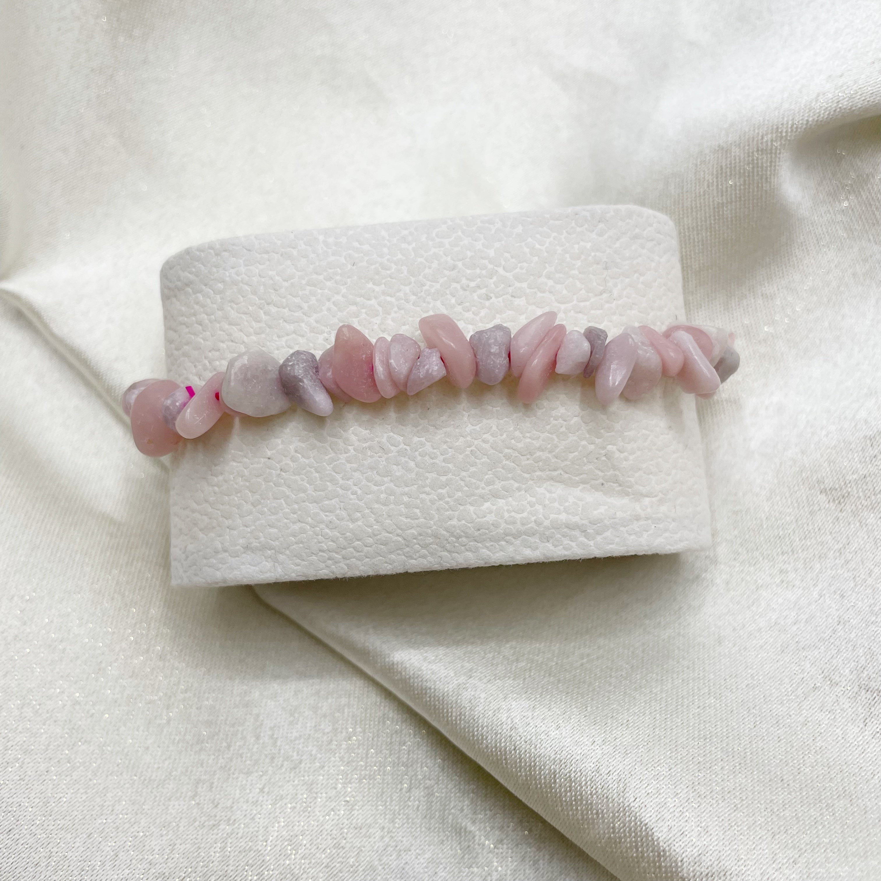 Braccialetto Opale Rosa - elastico
