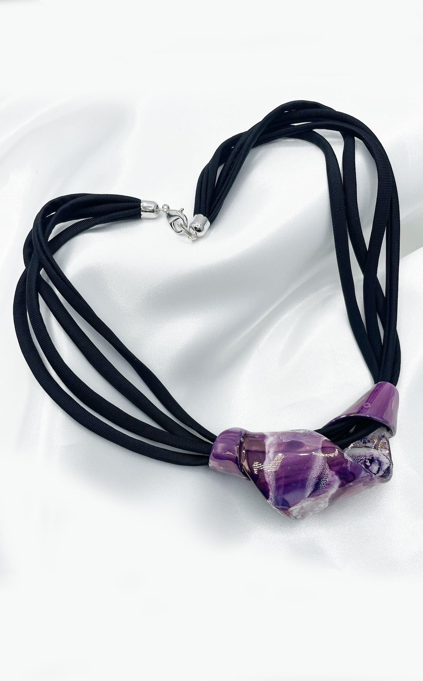 Collana Tortiglione Viola - Dipinto a Mano