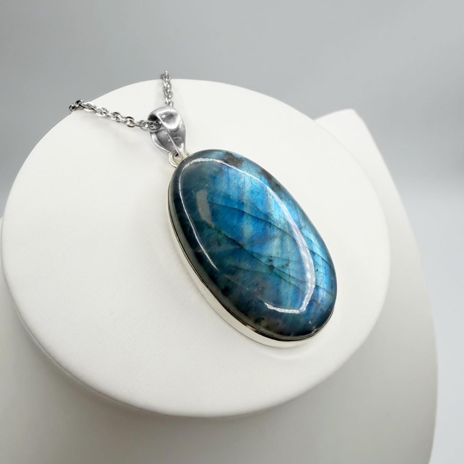 Ciondolo Labradorite - Argento 925 Ovale