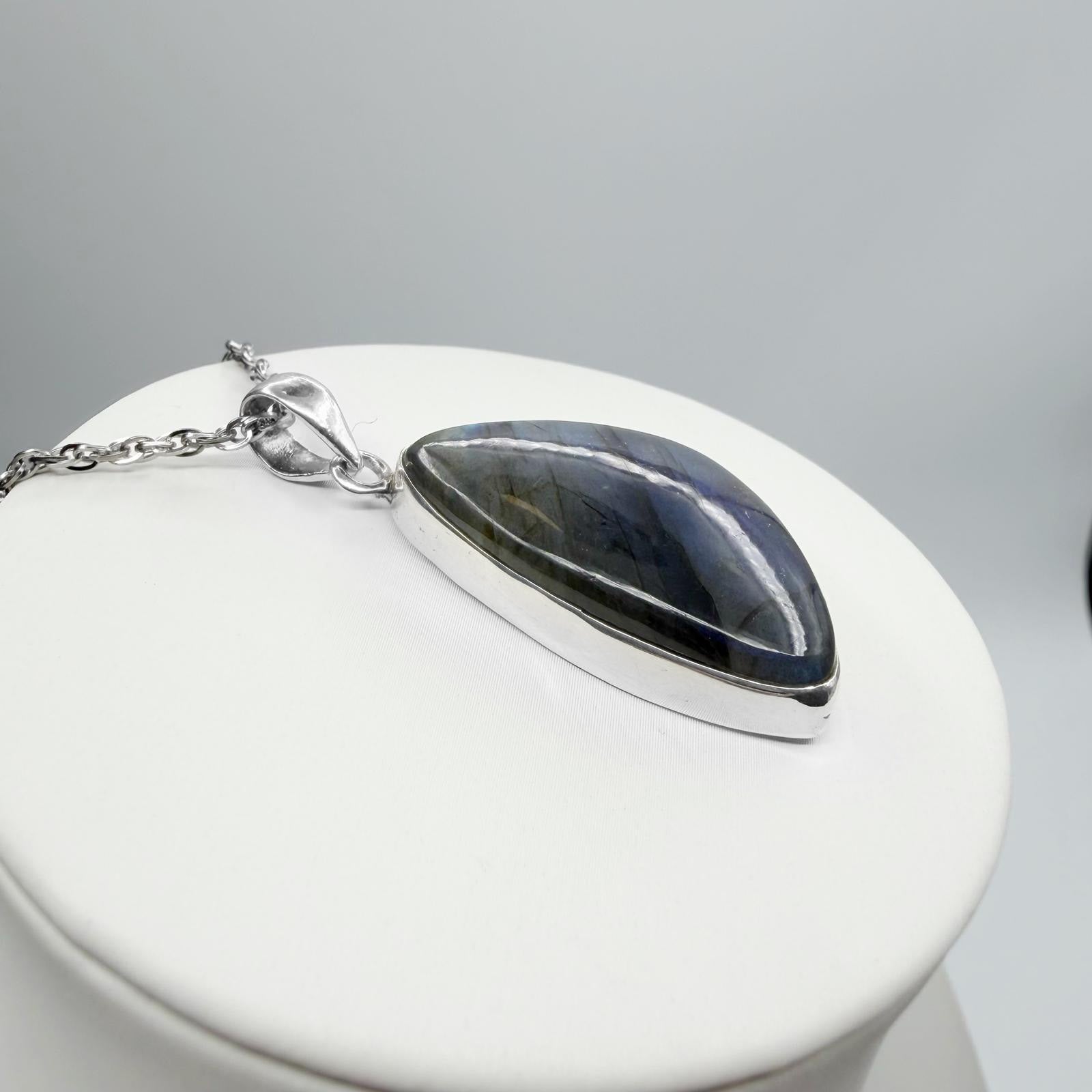 Ciondolo Labradorite Blu - Argento 925