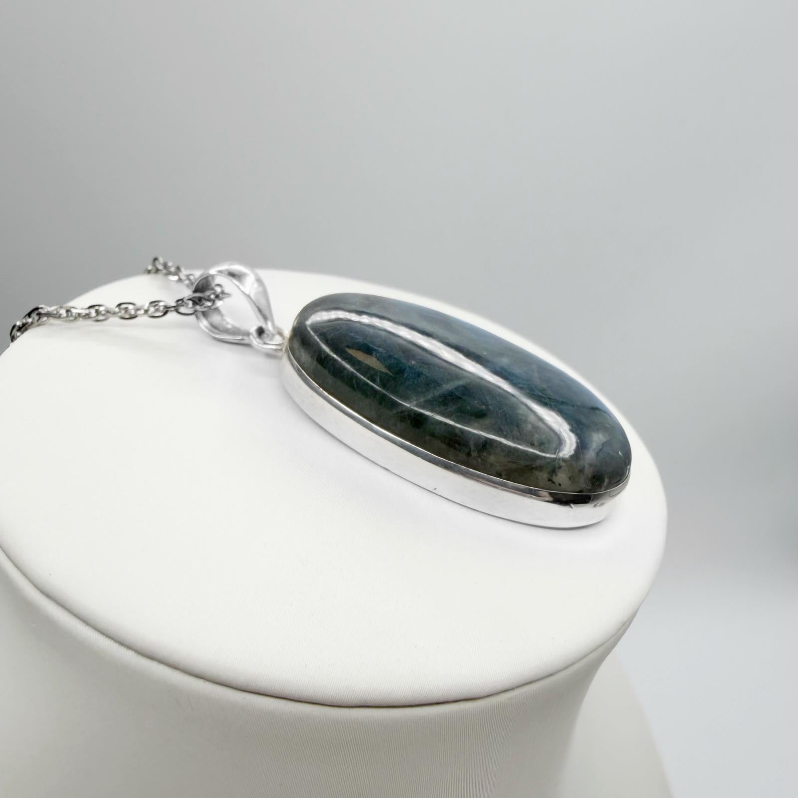Ciondolo Labradorite - Argento 925 Ovale