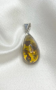 Ciondolo Ambra e Argento 925