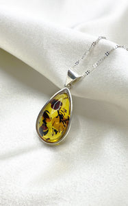 Ciondolo Ambra e Argento 925