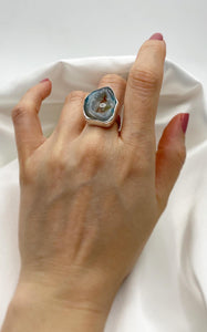 Anello Agata e Argento 925