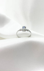 Anello Labradorite Goccia Argento 925