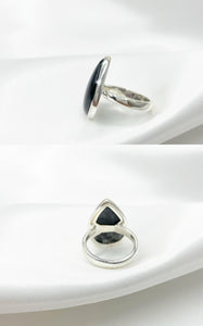 Anello Labradorite Goccia e Argento 925