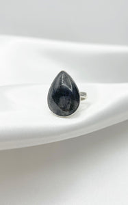 Anello Labradorite Goccia e Argento 925