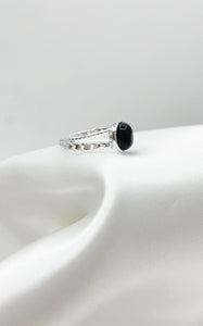 Anello Ossidiana Argento 925