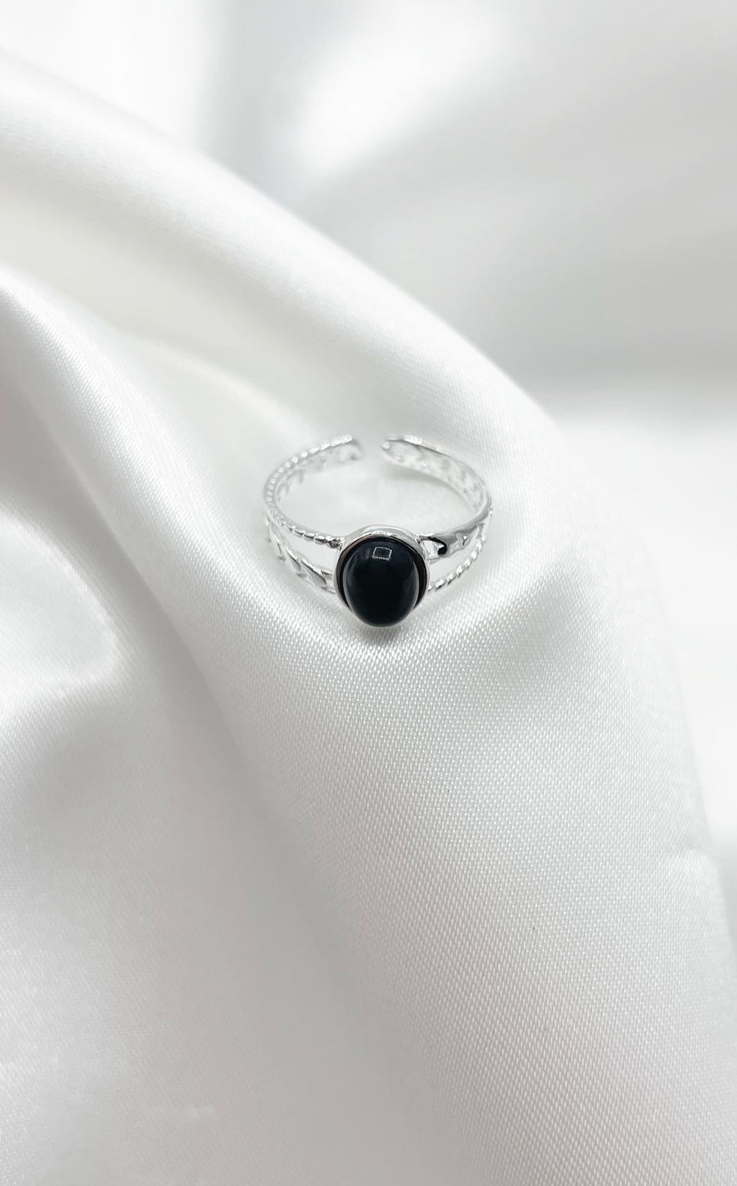 Anello Ossidiana Argento 925