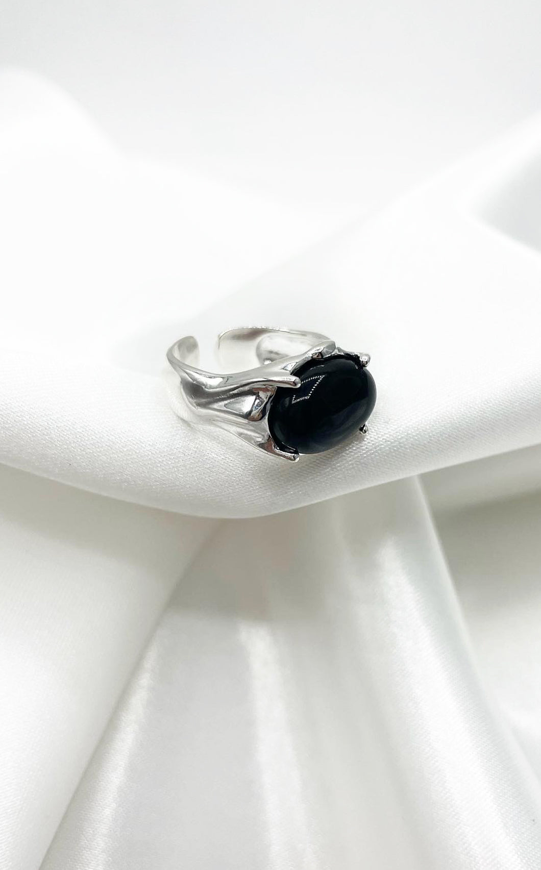 Anello Ossidiana Argento 925