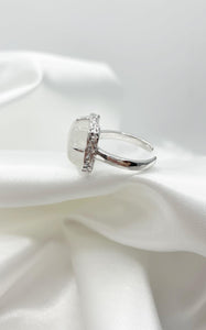 Anello Cristallo di Rocca e Argento 925