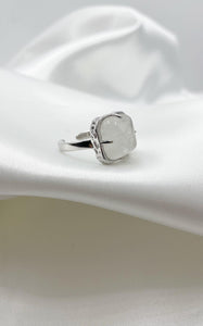 Anello Cristallo di Rocca e Argento 925