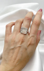 Anello Cristallo di Rocca e Argento 925
