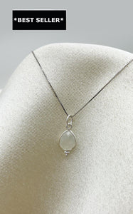 Collana Labradorite Bianca e Argento 925